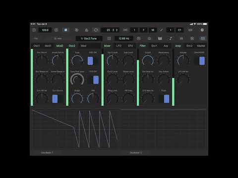 VAPoly Demo9 - Use OSC2 as LFO