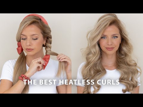 NEW Heatless Curls Tutorial 💙 ROBE CURLS UPDATED