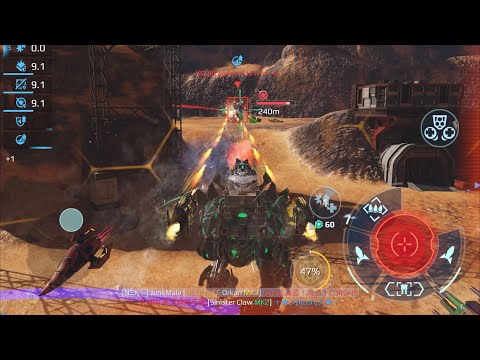 Ultimate Orkan Fenrir makes friends in Canyon | War Robots gameplay