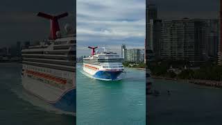 Carnival Conquest cruise ship departing from Miami