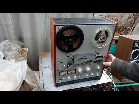 магнитофон илеть-110 стерео СССР виолити (демонстрация)