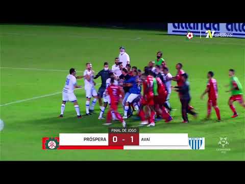 Confusão e briga generalizada Próspera x Avaí