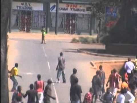 Malawian police killing demonstrators 2011