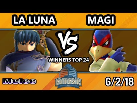 DHATX18 SSBM - MSF | La Luna (Marth) Vs. Magi (Falco) - Smash Melee Winners Top 24