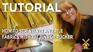 How To Sew Velvet And Pile Fabrics Without Pins Or Pucker