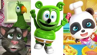 My Talking Parrot 3 Gummy Bear Little Baby Panda funny video for kids