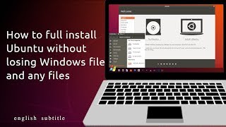 Cara full install linux ubuntu tanpa menghapus file dari windows dan file apaupun