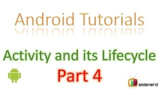 #12 Android Activity Lifecycle Part 4- Android Application Development Tutorial [HD 1080p]