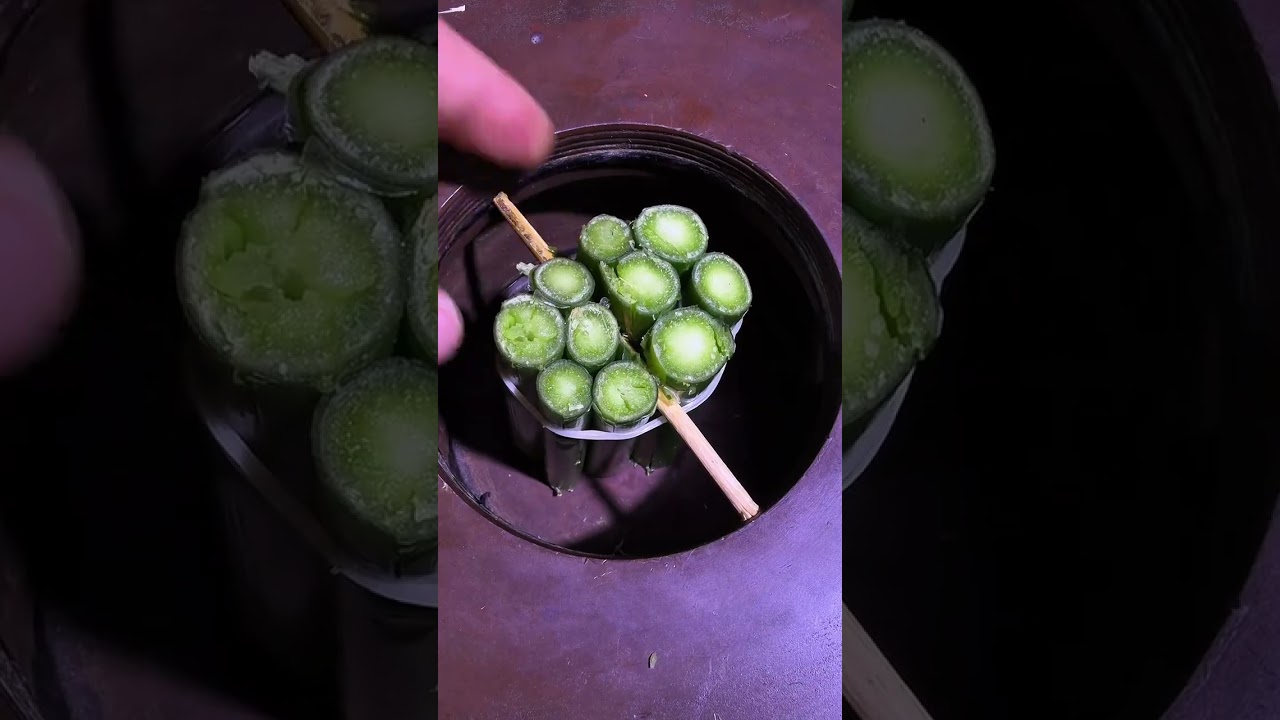 Five Purple Green Onions Flowers Chinese Flower Arrangement Tutorial Expedition Teaching Flower