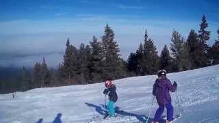 preview picture of video 'Bulgaria Jan 2014 Borovets , Maia, Lois & Abbie's First Red Run Yastrebets Part 1'