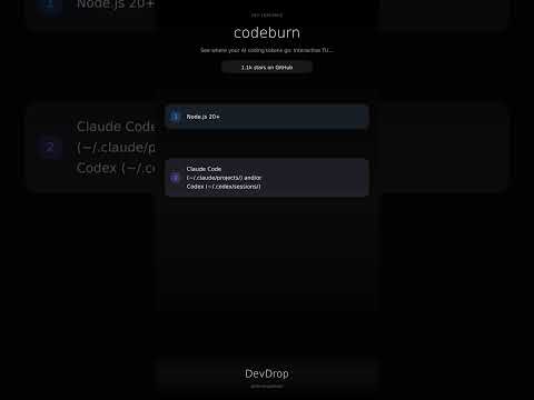 🔥 codeburn: See where your AI coding tokens go. Interacti