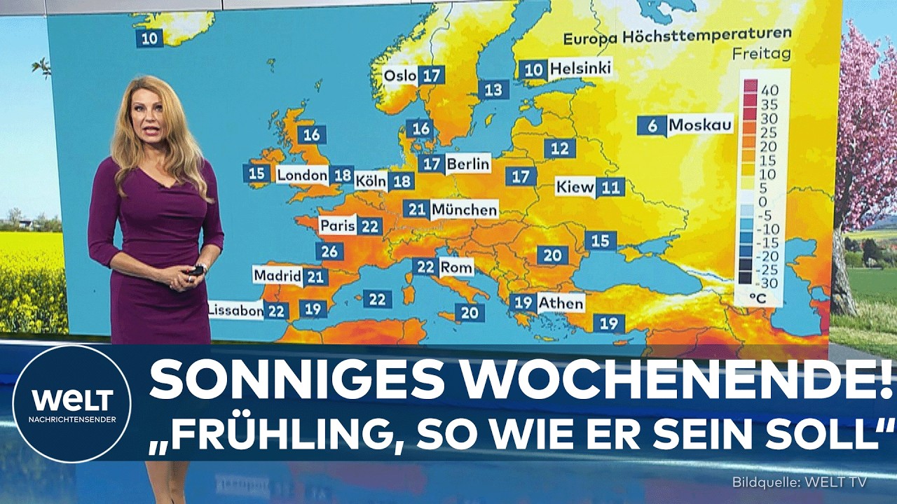 DEUTSCHLAND: Frühlingswetter setzt sich durch! – Sonne und bis zu 24 Grad am Wochenende