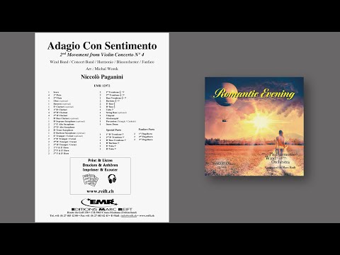 N. Paganini: Adagio Con Sentimento - Editions Marc Reift - for Concert Band