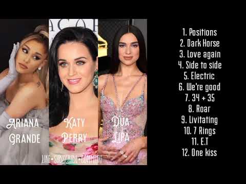 Ariana Grande, Katy Perry & Dua Lipa songs Playlist 🦄