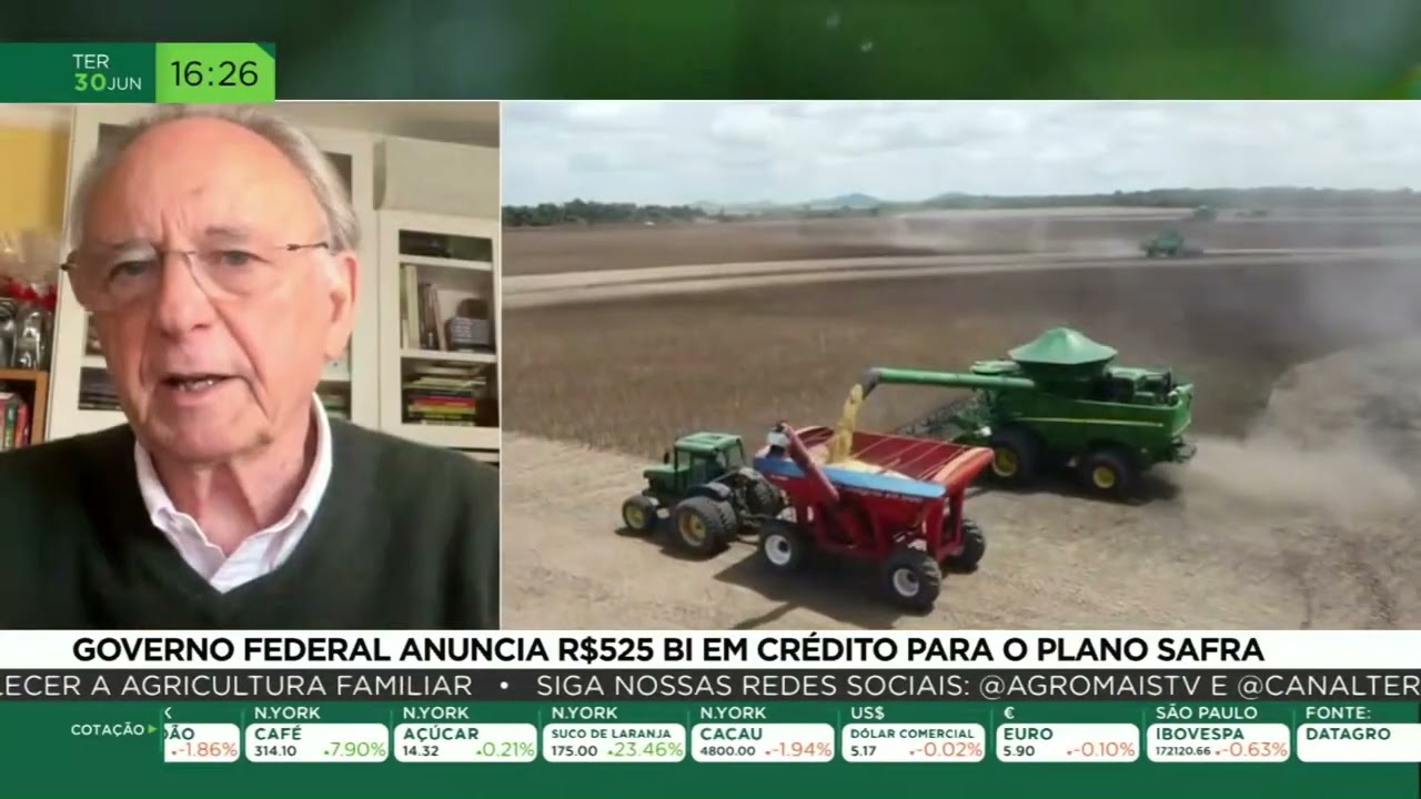Governo Federal anuncia R$525 bilhões em crédito para o Plano Safra