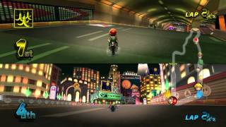Mario Kart Wii - 2 Player gameplay
