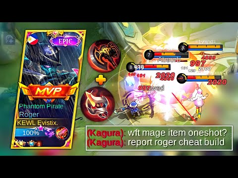 WHEN TOP 1 GLOBAL ROGER TRY DANGEROUS MAGE ITEM GLOWING WAND BUILD🔥 | (MUST WATCH) | MLBB