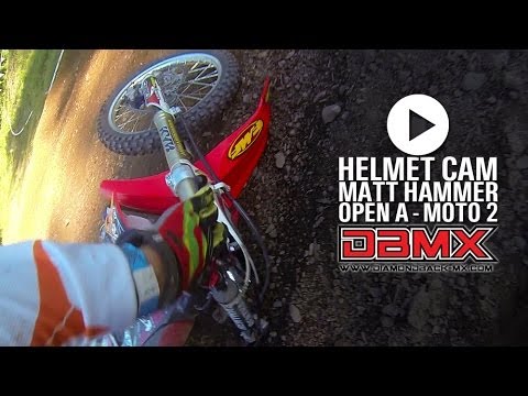 HELMET CAM: Matt Hammer - Open A / Moto 2 (FULL MOTO) - Diamondback MX