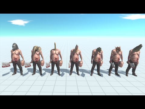 The headless Hulk wears 7 different heads-Animal Revolt Battle Simulator