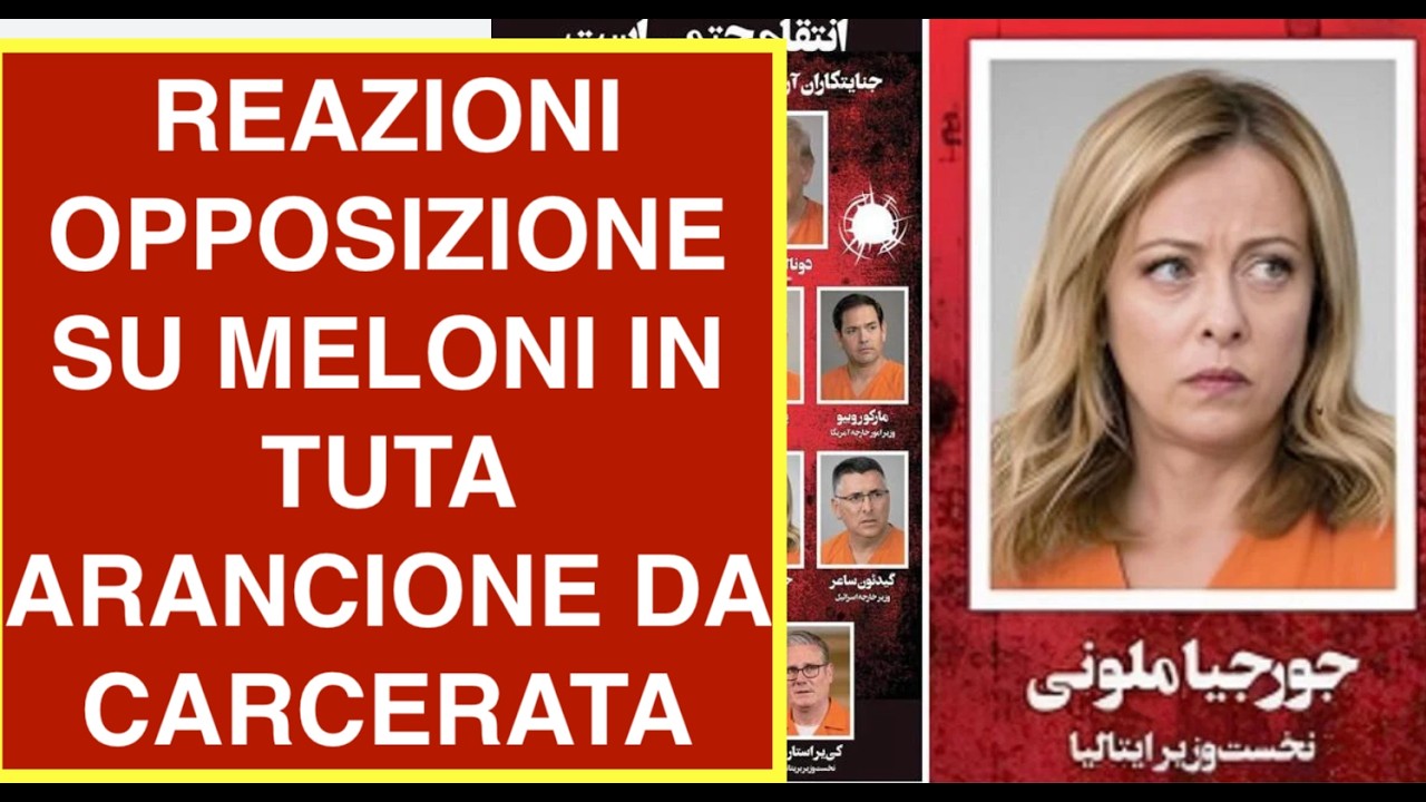 REAZIONI OPPOSIZIONE SU MELONI IN TUTA ARANCIONE DA CARCERATA