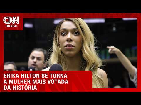 Erika Hilton se torna a mulher mais votada na história da Câmara | CNN NOVO DIA