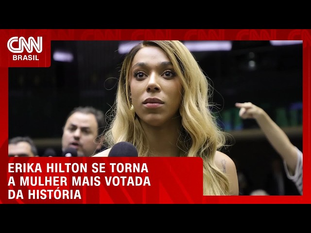 Erika Hilton se torna a mulher mais votada na história da Câmara | CNN NOVO DIA