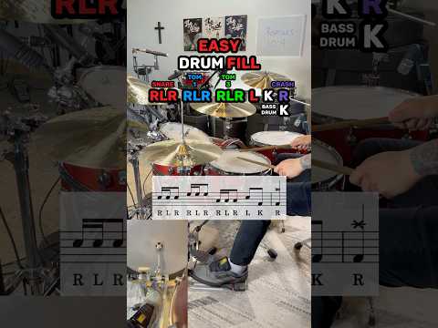 BEGINNER Drum Fill (EASY Drum Lesson) 🥁