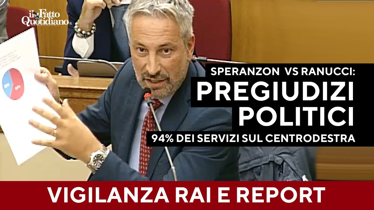 Speranzon (FdI) vs Report: "Pregiudizi politici, 94% dei servizi sul centrodestra". Ranucci risponde