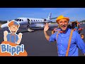 Blippi Explores A Private Jet Learn About Airplanes For Kids Educational Videos For Toddlers