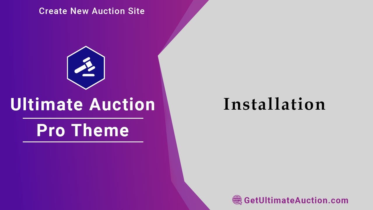 Best Wordpress Auction Theme - Ultimate Auction Pro - Video 1: Installation & Configuration