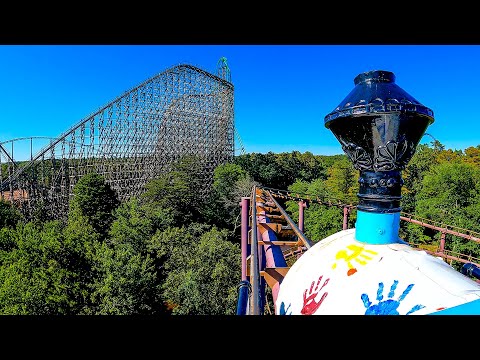 Front row point of view footage of Runaway Mine Train