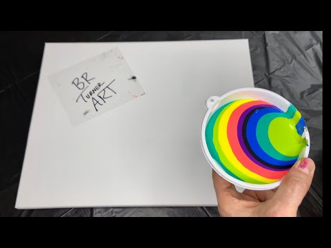 Painting with a Funnel! | Fluid Art! | Amazing Cells using Silicone Oil!