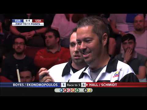 Karl Boyes/Nikos Ekonomopoulos vs Justin Hall/John Schmidt | 2014 Mosconi Cup