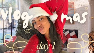 VLOGMAS ♡ day 1 (daily routine on the farm,  cozy doggie sleepover, texas decorations, hang w us!!)