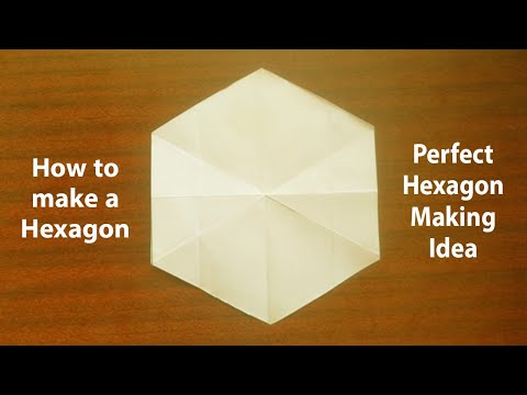 How to make a hexagon from a square | Hexagon making idea | Easy way to make hexagon