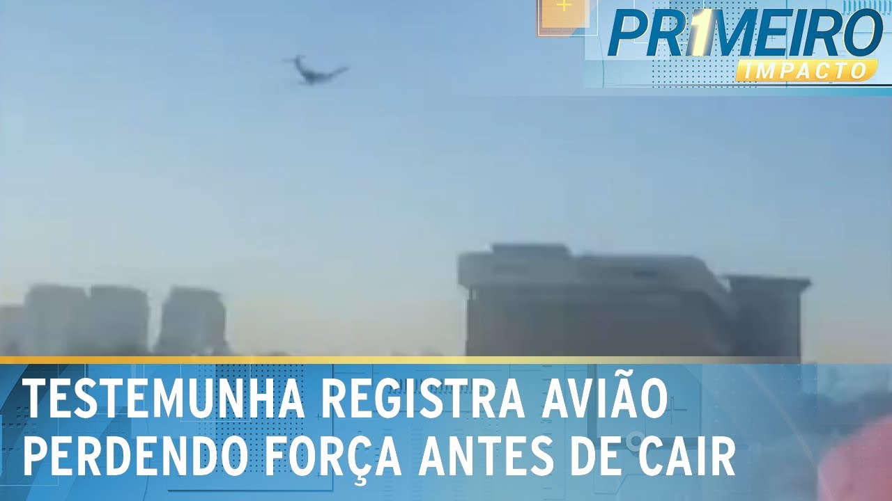 Queda de avião em SP: testemunha registra aeronave perdendo força | Primeiro Impacto (07/02/25)