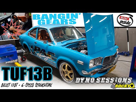 DYNO SESSIONS - 'TUF13B' RX3 COUPE WITH BILLET 13B & 6-SPEED SEQUENTIAL TRANSMISSION