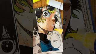 Coloring my Blue Lock manga 🔥 #art #shorts #bluelock #anime