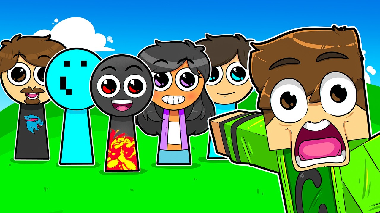 TRANSFORMEI YOUTUBERS EM SPRUNKS NO MINECRAFT