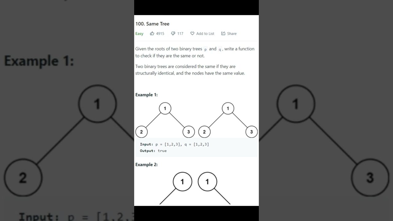 Same Tree |  Leetcode - 100