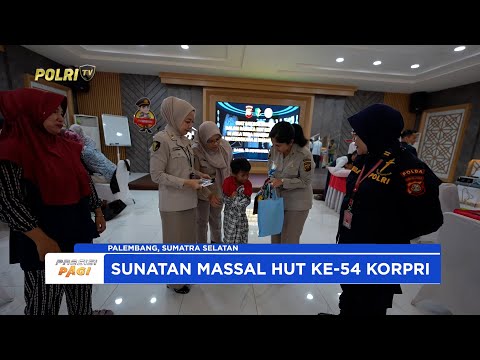 KORPRI POLDA SUMSEL GELAR BAKTIKES KHITANAN MASAL PERINGATI HUT KE-54 KORPRI