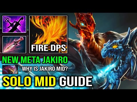How to Solo Mid Jakiro Like a Pro with 1st Item Witch Blade Crazy Fire Macropyre DPS Dota 2