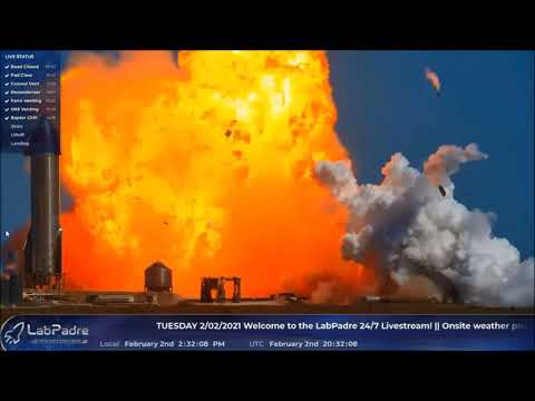 SpaceX Starship SN9 crash landing