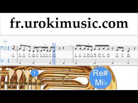 Cours de Tuba Martin Garrix feat Khalid - Ocean Tuto Partitions um-i829