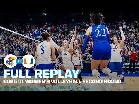 Kansas vs. Miami: 2025 NCAA women's volleyball second round | FULL REPLAY
