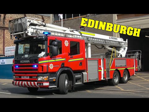 [EDINBURGH] - Old AERIAL PLATFORM turning out! | Scottish Fire & Rescue Service Response Compilation