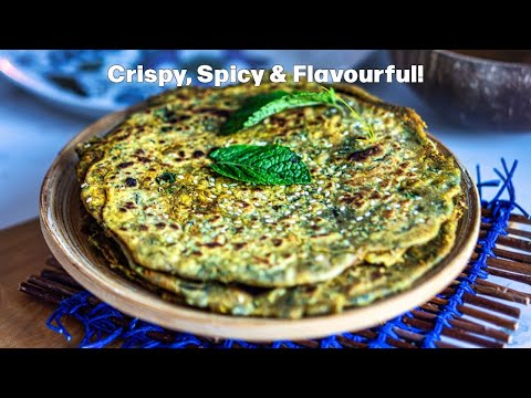 Mint Paratha Recipe |  Pudina Paratha  | How To Make Pudina Lachha Paratha | Vegan Meal Idea
