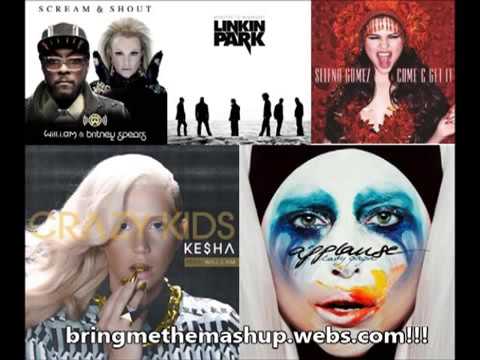 Lady Gaga vs. Selena Gomez, Linkin Park, Kesha, Will.i.am & Britney - Applause Mini Mix (Mashup)