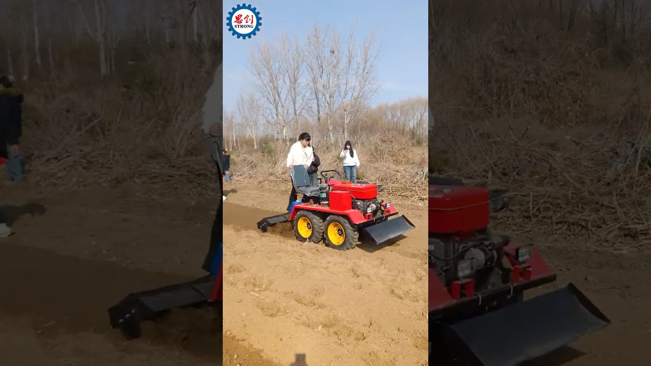 Motoculteur thermique avec fraises rotatives video thumbnail