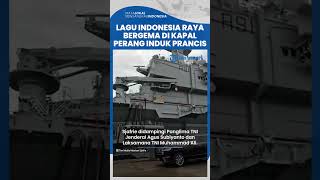 Momen Lagu Indonesia Raya Bergema di Kapal Perang Induk Prancis di Lombok saat Menhan RI Berkunjung